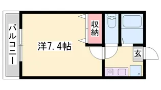 アムールMI中地Ⅰ【102号室】の間取り