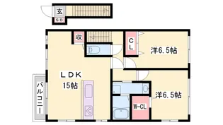 コンフォート大島Ⅲ【2階】の間取り