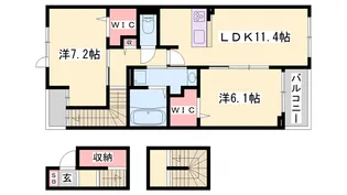 瑠璃玻璃ハウス【3階】の間取り