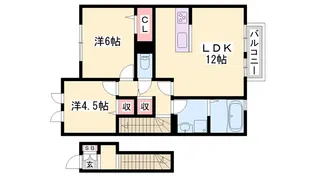 ユウハイツⅢ【2階】の間取り