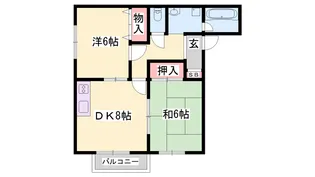 ハイツ宝林 A棟【101号室】の間取り