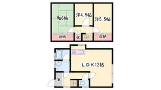兵庫県姫路市夢前町山冨【一戸建】の間取り