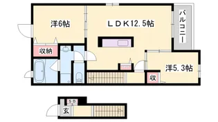 エスペランサ香寺Ⅱ【2階】の間取り