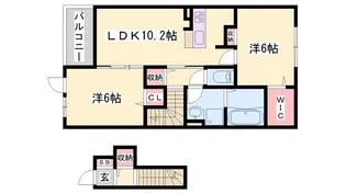 ル ボヌール赤穂Ⅰ【2階】の間取り