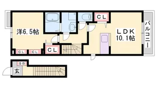 アネモスヒルズ姫路Ⅱ【2階】の間取り