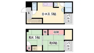 ビレッジハウス書写台【2-101号室】の間取り