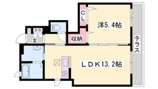 メゾン ラ・ソルピア【1階】の間取り