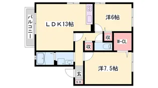 サンハイム 1棟【1階】の間取り