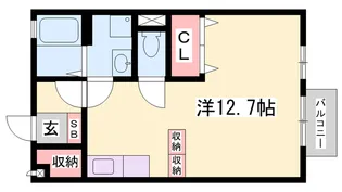 ベルメゾン土山【2階】の間取り