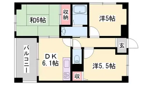 Sメゾン魚住【2階】の間取り