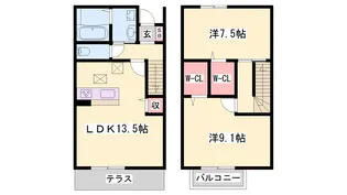 ジェントル手柄【101号室】の間取り
