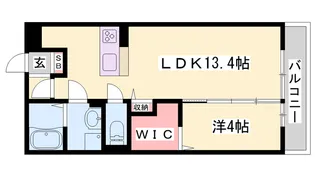 エスポワール西明石【106号室】の間取り