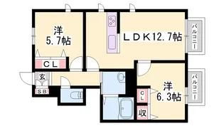 MAST COURT加古川南【A101号室】の間取り