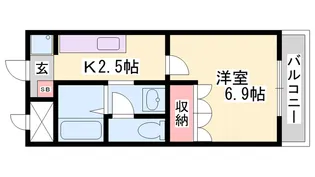 メゾンクローバー【2階】の間取り