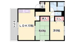 メゾンドクール【1階】の間取り