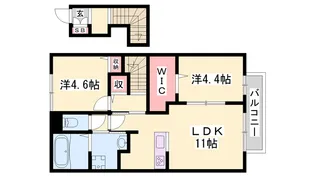 リバーサイドテラス A棟【2階】の間取り