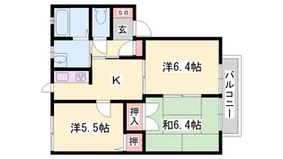 ディアス大塩【1階】の間取り