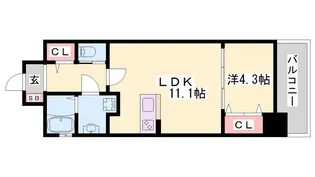 ラルース元塩【203号室】の間取り