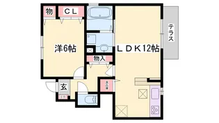 ユウハイツG【1階】の間取り