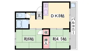 Tウエストマンション A棟【2階】の間取り