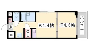 1Kの間取り画像