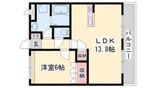 サンシャイン1号館【1階】の間取り
