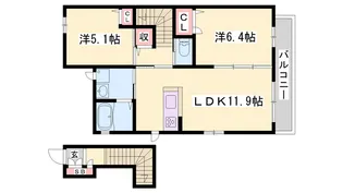 シャーメゾンゴンロク【2階】の間取り