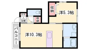 サンフローラ池田Ⅲ【1階】の間取り