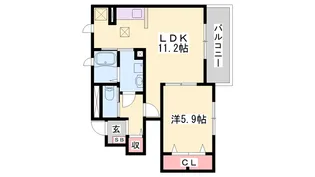 クラッセ参番館【1階】の間取り