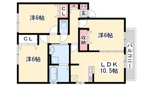 ヒルサイドテラス A棟【2階】の間取り