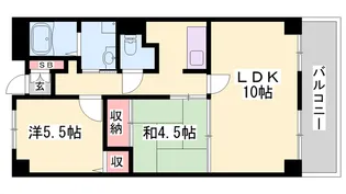 ヌーベ・ゆらの【1階】の間取り