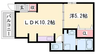 カサブランカ富永【1階】の間取り