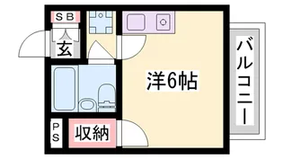 マンションクレール【201号室】の間取り