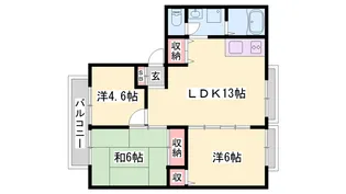 サンライフ玉手【2階】の間取り