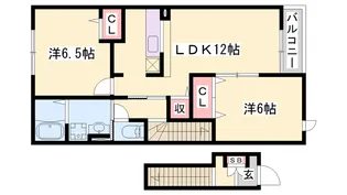 ドルフ・アカネA【2階】の間取り