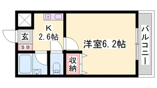 ツーバイフォー栗山【1階】の間取り