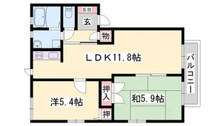 ディアス白国【201号室】の間取り