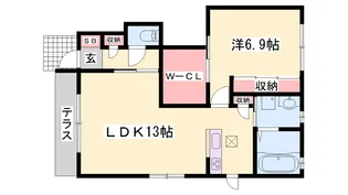 メゾン壽【1階】の間取り