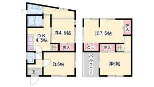 兵庫県加古郡播磨町北野添2【一戸建】の間取り