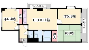 ファーストイン広畑【4階】の間取り