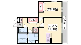 THE RESIDENCE 姫路神屋町【1階】の間取り
