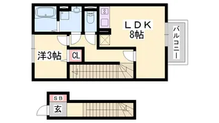 1LDKの間取り画像