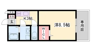 クレセントコート【103号室】の間取り