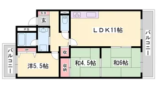 サニーハイツ嵐山【3階】の間取り