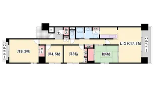 キャッスルコート飯田【6階】の間取り