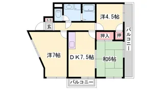 パンドール加古川【5階】の間取り