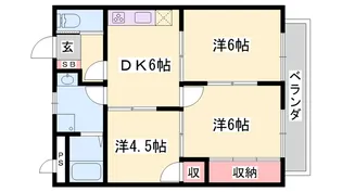 エスポワール砥堀【2階】の間取り