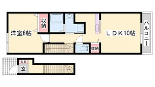 クワイエット アベニュー【2階】の間取り