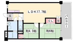 ブエナビスタ姫路【303号室】の間取り