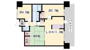 グローバル姫路土山【5階】の間取り